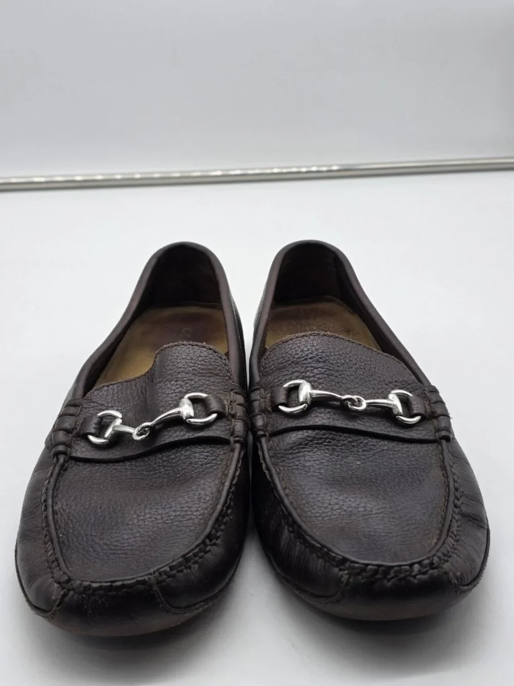 Cole Haan Shoes Mens Size 9.5 Brown Leather Bit Driving Casual Damaged Loafers - Picture 2 of 13